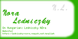 nora ledniczky business card