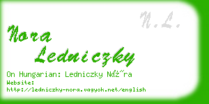 nora ledniczky business card